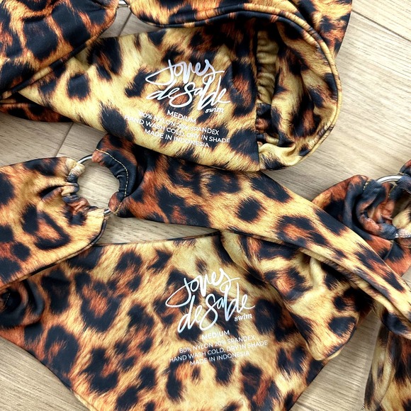 NEW Joues De Sable Hanna Leopard Print Bikini Size M - Picture 4 of 5